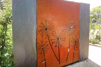 Muro decorado acero corten