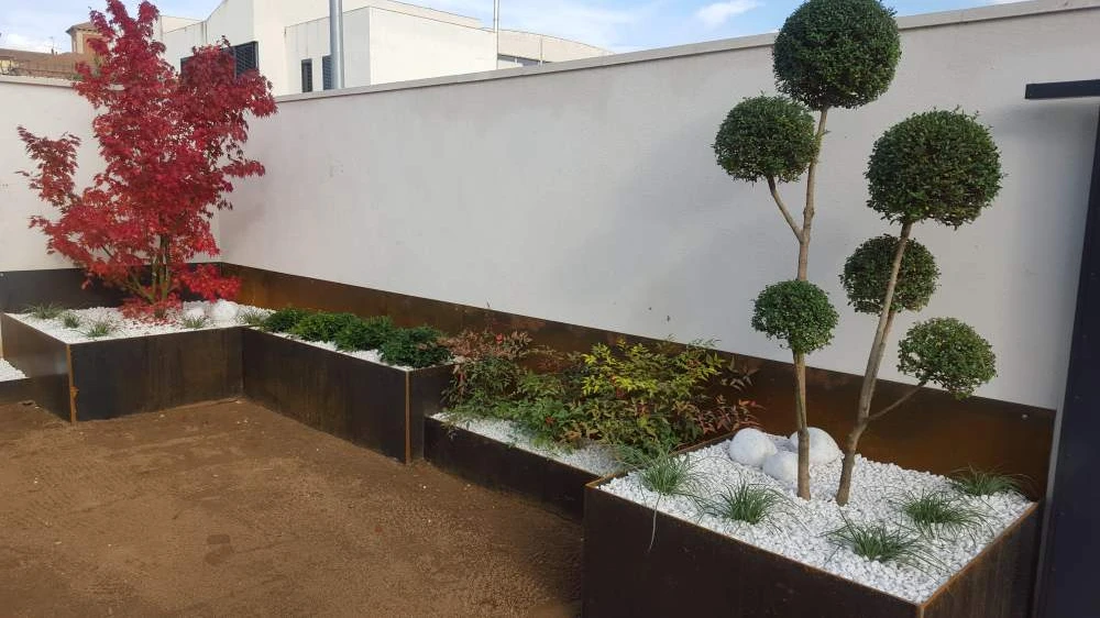 jardineras acero